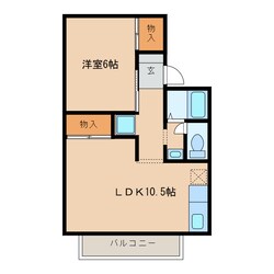 カラーリゾート明野の物件間取画像